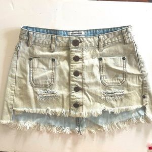 One teaspoon ‘Le Cat’ denim miniskirt